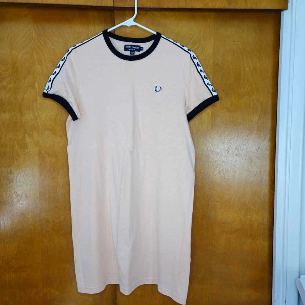 Fred Perry Ringer T-shirt Dress US 12 Oi Punk